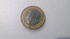 Moeda de 1 Real de 2013 Anel Aço Inox Banhado de Bronze e Núcleo de Aço Inox Real Duplo Catalogada FB 03