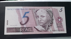 Cédula de 5 Reais de 2007 C 277 1ª Serie B 7388059218 C Chancelas de Guido Mantega e Henrique C. Meirelles  Flor de Estampa - comprar online