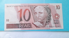 Cédula de 10 Reais de 2003 C 296 1ª Serie D 0001072119 C Chancelas de Antônio Palocci e Henrique Meirelles  Flor de Estampa - comprar online