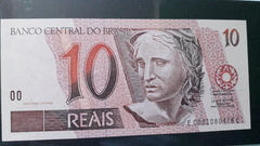 Cédula de 10 Reais de 2008 C 299 1ª Serie E 0001080478 C Chancelas de Guido Mantega e Henrique Meirelles Flor de Estampa - comprar online
