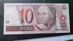 Cédula de 10 Reais de 2010 C 301 1ª Serie F 1609080390 C Chancelas de Guido Mantega e Alexandre Tombini Flor de Estampa - comprar online