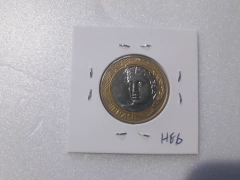 Moeda de 1 Real de 2010 Núcleo Aço Inox e Anel Aço Inox Banhado de Bronze Ausência de 1 Estrela no Reverso Catalogada HE 6 - Mandrade Numismática