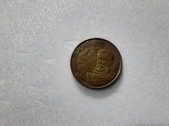 Moeda de 25 Centavos de 2013 Aço Banhado de Bronze Letras V e OS de Centavos Batida Fraca Catalogada - comprar online