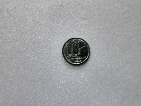 Moeda de 10 Centavos de 1989 Aço Inox DATA DUPLA Catalogada MJ 41
