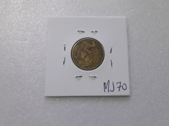 Moeda de 10 Centavos de 2003 Aço Banhado de Bronze Reverso Horizontal à Direita MJ 70 - Mandrade Numismática