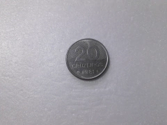 Moeda de 20 Cruzeiros de 1981 Aço Inox Igreja