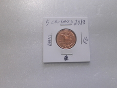 Moeda de 5 Centavos e 2019 Aço Banhado de Cobre Flor de Cunho RL 12