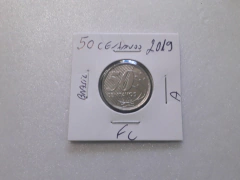 Moeda de 50 Centavos de 2019 Aço Inox Fabricada em Amsterdã na Holanda Flor de Cunho XX 03