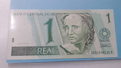Cédula de 1 Real de 2002 C 252 1ª Serie C 000140136 B Chancelas de Pedro Malan e Armínio Fraga Flor de Estampa - comprar online