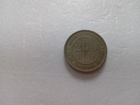 Moeda de 200 Réis de 1899 Cupro-Níquel Escassa BI 02