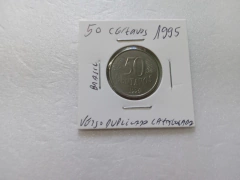 Moeda de 50 Centavos de 1995 Aço Inox com Verso Duplicado Catalogada BI 17 na internet