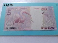 Cédula de 5 Reais De 2019 Serie G A 005327968 Chancela de Guardia e Goldfajn Flor de Estampa