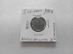 Moeda de 5 Centavos de 1994 Aço Inox Reverso Horizontal à Esquerda Catalogada DA 07 na internet