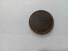 Moeda de 20 Réis de 1908 Bronze ML 02