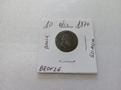Moeda de 10 Réis de 1870 Bronze QP 04 na internet