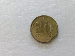 Moeda de 20 Centavos de 1947 Bronze Alumínio Final de Chapa ZÉ 04