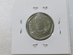 Moeda de 25 Centavos de 1994 Aço Inox com Data Marcada no Anverso Catalogada AM 18 na internet