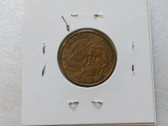 Moeda de 5 Centavos de 2002 Aço Banhado de Bronze ( Brasil Duplicado ) Catalogada AM 23 - comprar online