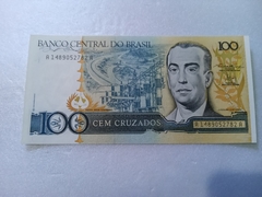 Cédula de 100 Cruzados de 1987 C 186 Nº A 1489052782 A Flor de Estampa