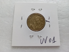 Moeda de 10 Centavos de 2001 Aço Banhado de Bronze Com a Palavra PEDRO I Duplicada Catalogada UV 01 - Mandrade Numismática