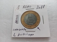 Moeda de 1 Real de 2011 com a Letra L Dupla Catalogada UV 08