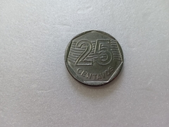 Moeda de 25 Centavos de 1994 Aço Inox com Data Marcada no Reverso Catalogada SC 02