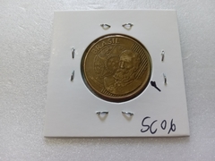 Moeda de 25 Centavos de 2002 Aço Inox Banhado de Bronze Palavra DEODORO Duplicada Catalogada SC 06 - Mandrade Numismática