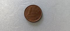 Moeda de 1 Centavo de 2001 com a palavra CABRAL Duplicada ou Rebatida Catalogada MJ 05