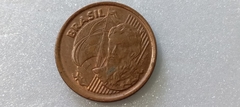Moeda de 1 Centavo de 2001 com a palavra CABRAL Duplicada ou Rebatida Catalogada MJ 05 na internet