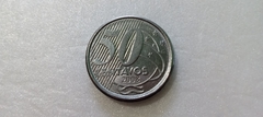 Moeda de 50 Centavos de 2008 Aço Inox com BRASIL DUPLO Catalogada ML 05