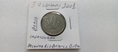 Moeda de 50 Centavos de 2001 com a Palavra RIO BRANCO Duplicadas Catalogada ZÉ 11 - Mandrade Numismática