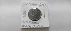Moeda de 50 Centavos de 2013 Aço Inox BRASIL Duplo Catalogada SM 02 na internet