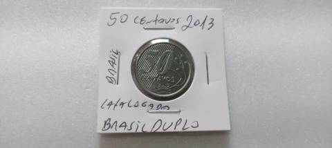 Moeda de 50 Centavos de 2013 Aço Inox BRASIL Duplo Catalogada SM 02 na internet