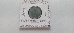 Moeda de 10 Centavos de 1994 Aço Inox Data Marcada ou Vazada em 2 Lugares Catalogada MJ 04 na internet