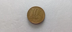 Moeda de 10 Centavos de 2002 Com Palavra PEDRO I Duplicado Catalogada SM 03