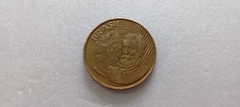 Moeda de 25 Centavos de 2001 Aço Inox Banhado de Bronze Com DUPLO BRASIL Catalogada SM 05 - comprar online
