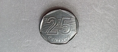 Moeda de 25 Centavos de 1994 Aço Inox Com Data Marcada no Reverso Catalogada FF 03 - comprar online