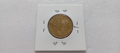 Moeda de 25 Centavos de 2001 Aço Inox Banhado de Bronze Com DUPLO DEODORO Catalogada SM 06 - Mandrade Numismática