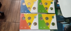 Imagem do 16 Moedas das olimpíadas em 4 encartes originais do Banco Central