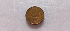 Moeda de 10 Centavos de 2008 Aço Banhado de Bronze Rastro Nas Estrelas Catalogada GF 04
