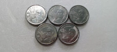 Moedas de 50 Centavos de 2009 Aço Inox ( Lote de 5 Moedas ) Batidas Fora do Disco GF 06 - comprar online