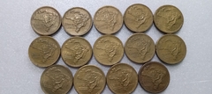Moedas de 2 Cruzeiros de 1942 à 1956 Serie Completa Bronze Alumínio MJ 01 - comprar online