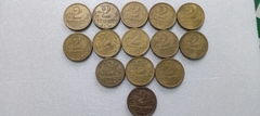 Moedas de 2 Cruzeiros de 1942 à 1956 Serie Completa Bronze Alumínio MJ 01 na internet