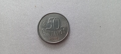 Moeda de 50 Centavos de 1994 Aço Inox Reverso Horizontal à Direita Catalogada Escassa HE 01