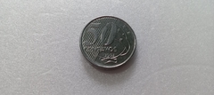 Moeda de 50 Centavos de 2002 Aço Inox Cunho Marcado no Cabelo RABINO Catalogada HE 05