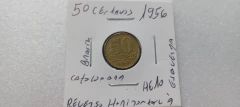 Moeda de 1 cruzeiro de 1956 Módulo Menor de Bronze Alumínio Reverso Horizontal à Esquerda Catalogada HE 10 na internet