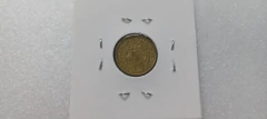 Moeda de 1 cruzeiro de 1956 Módulo Menor de Bronze Alumínio Reverso Horizontal à Esquerda Catalogada HE 10 - Mandrade Numismática