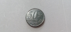 Moeda de 50 Centavos de 2002 Aço Inox Cunho Marcado no Cabelo RABINO Catalogada CH 01