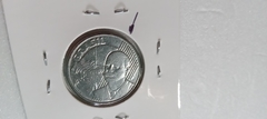 Moeda de 50 Centavos de 2002 Aço Inox Cunho Marcado no Cabelo RABINO Catalogada CH 01 - Mandrade Numismática