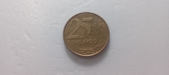 Moeda de 25 Centavos de 2013 Aço Banhado de Bronze Reverso Horizontal à Esquerda Catalogada CR 04